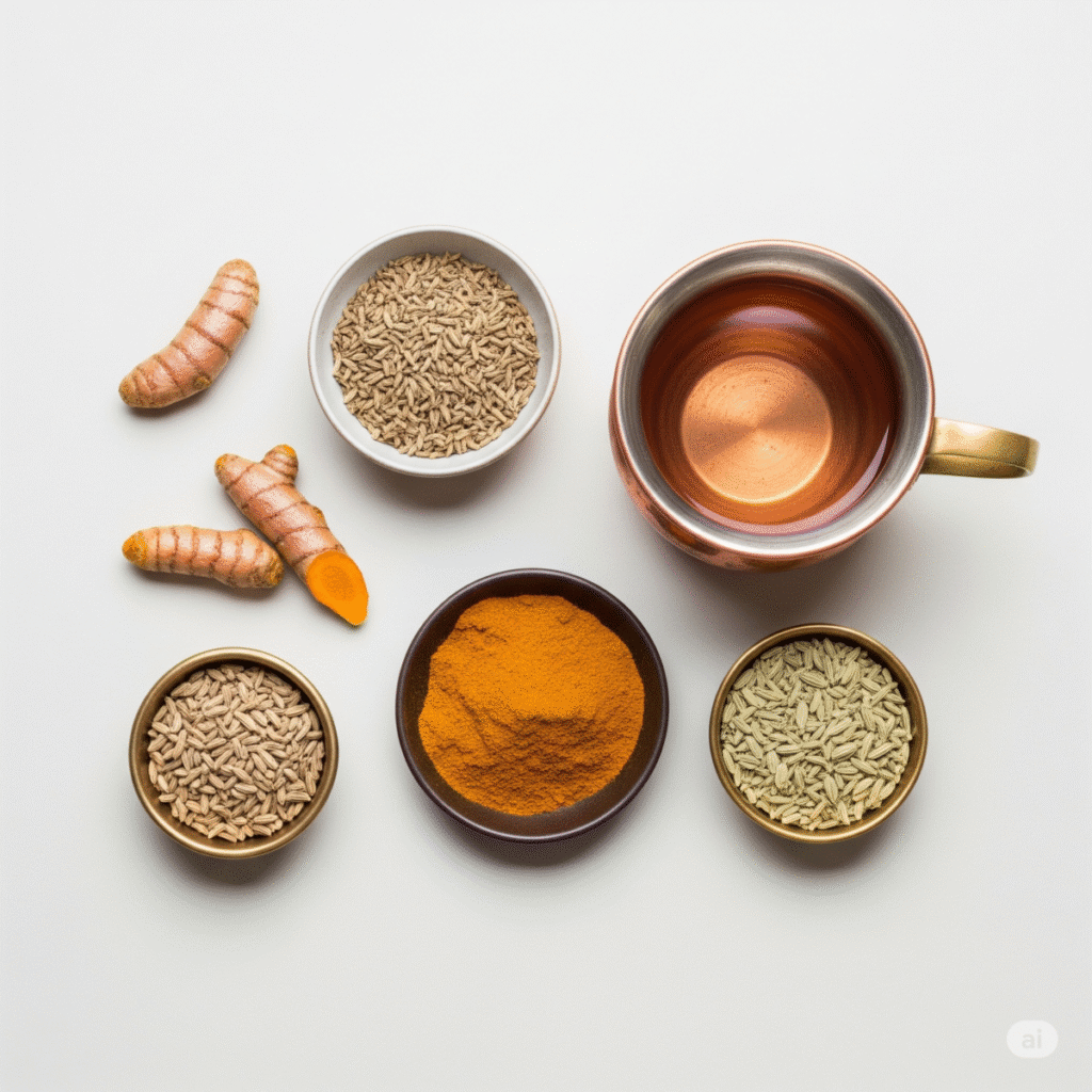 Natural Ayurveda ingredients for digestive health and gut detox