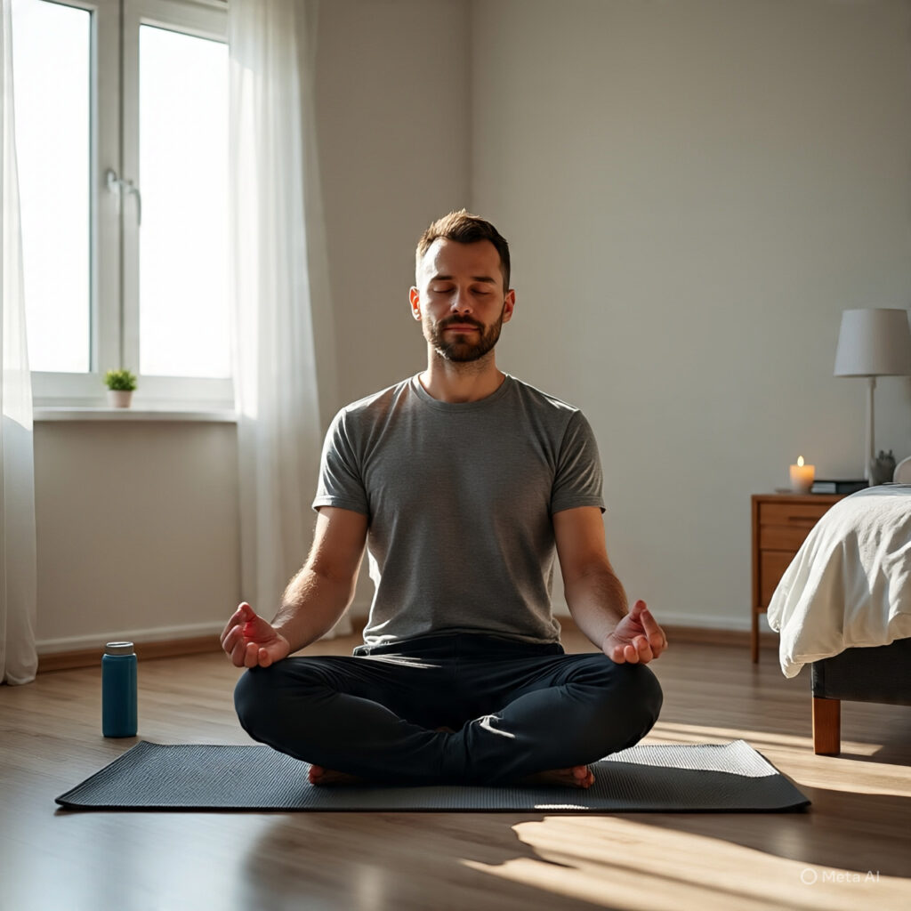 alt="Man practicing Kegel exercises and mindfulness for sexual endurance"