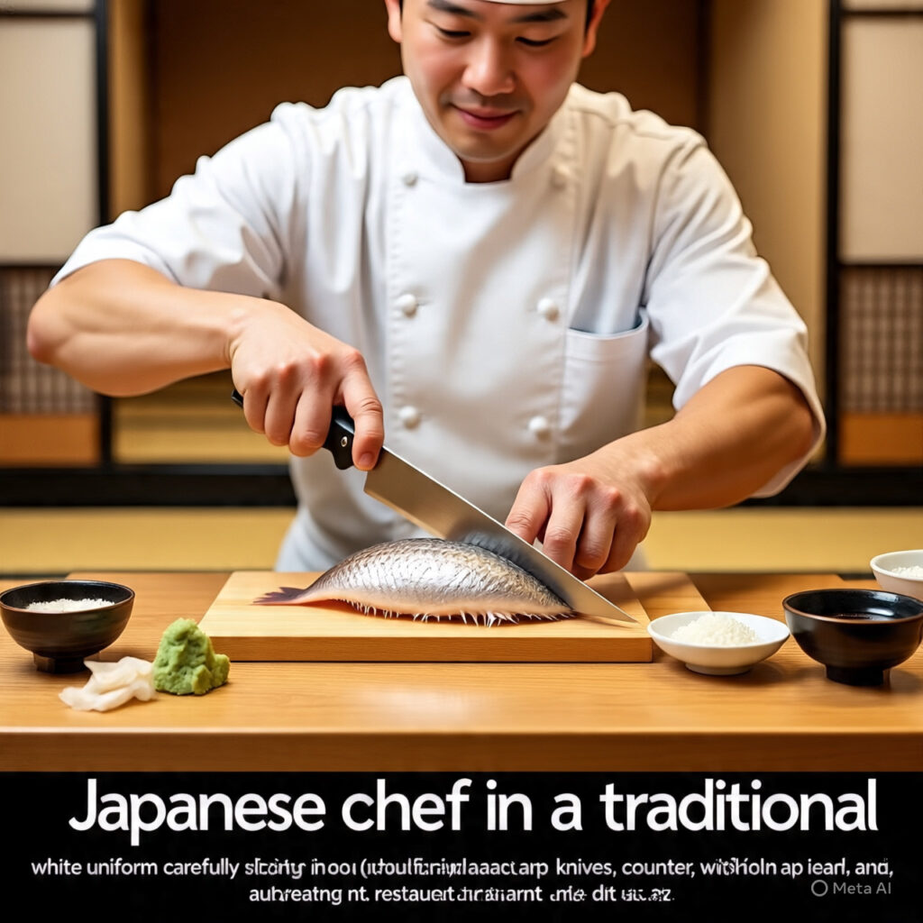 alt="Fugu fish preparation by licensed Japanese chef"