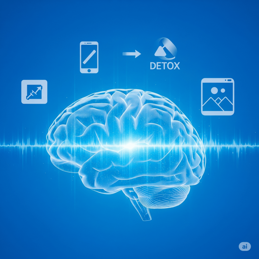 Brain reset using dopamine detox for better focus and mental clarity
