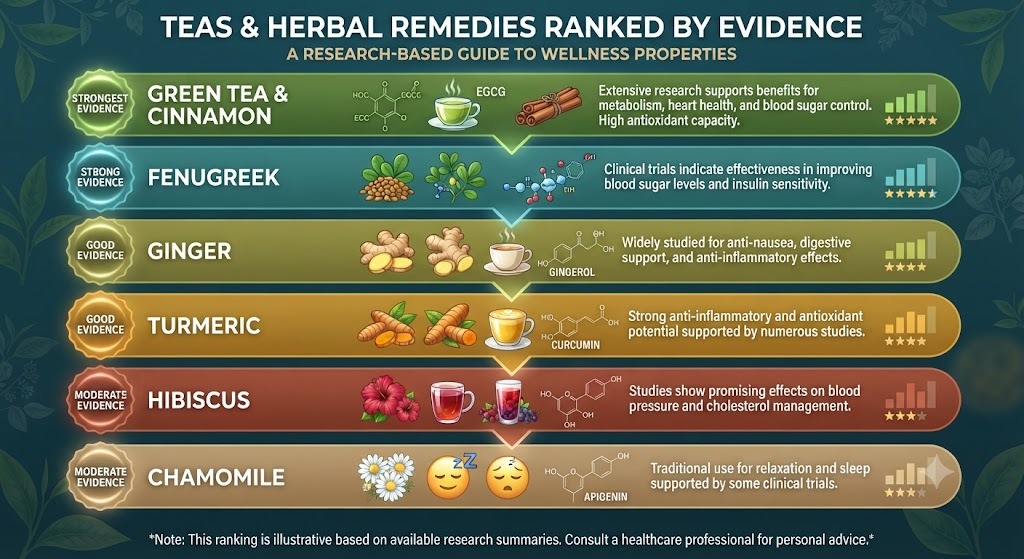 Best herbal teas for diabetes by evidence: Green tea, cinnamon, fenugreek and more