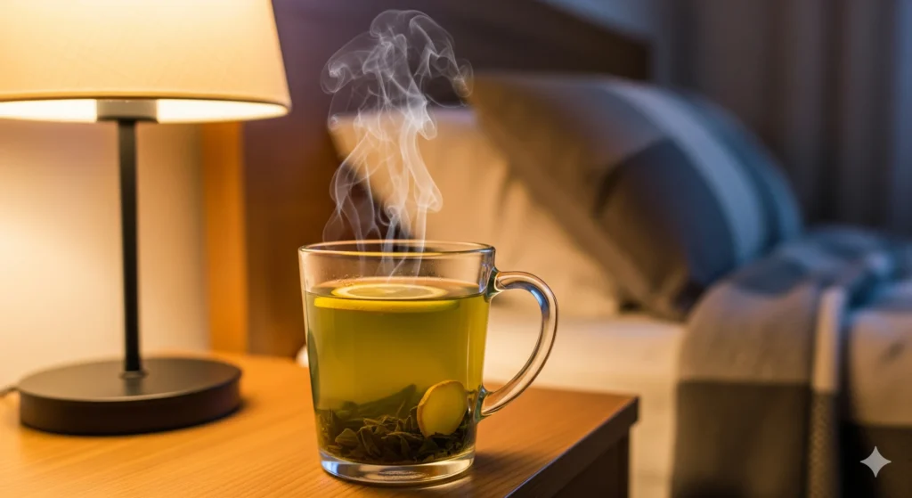 Overnight weight loss drink before bed that works with green tea and ginger