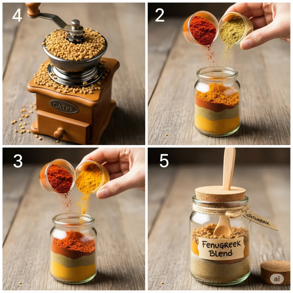 How to make homemade milk powder – grinding and mixing ingredients.