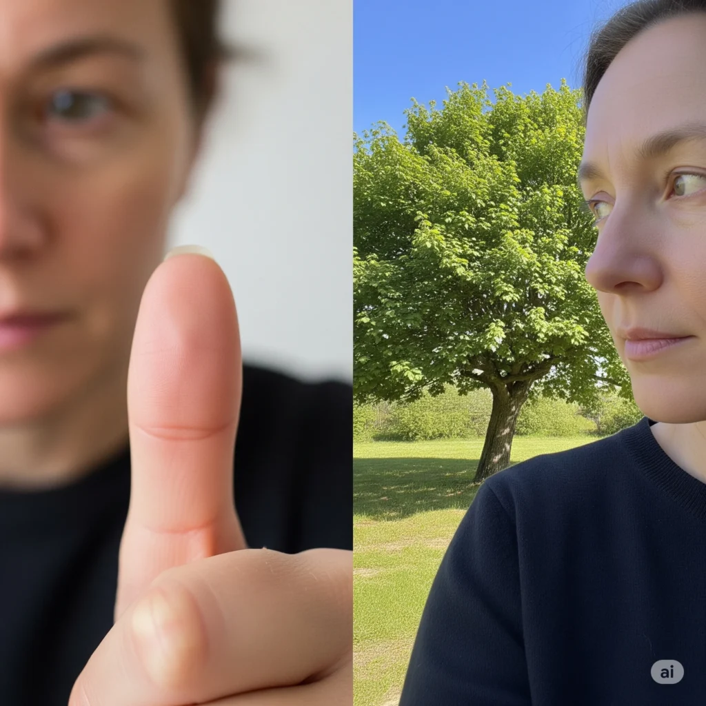 Improve eyesight naturally – near-far focus exercise for stronger eyes