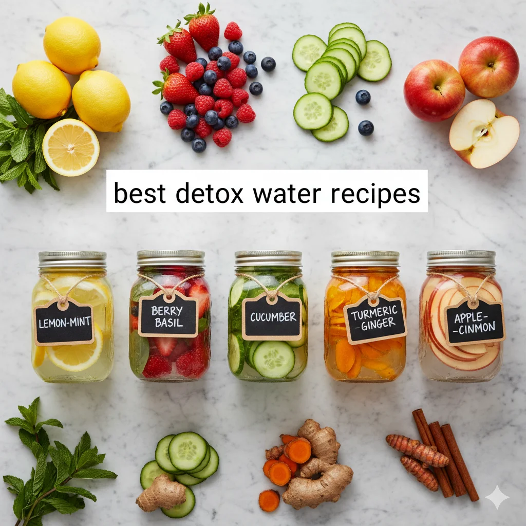 Best detox water recipes – five flavorful infused water combinations with fruits, herbs, and spices for weight loss and hydration