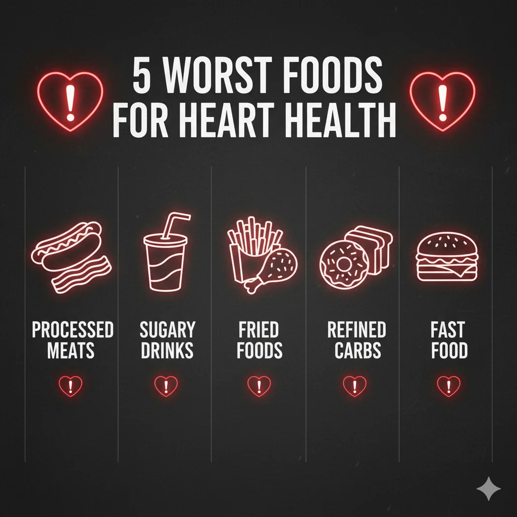 List of the 5 worst foods for heart health Americans eat daily