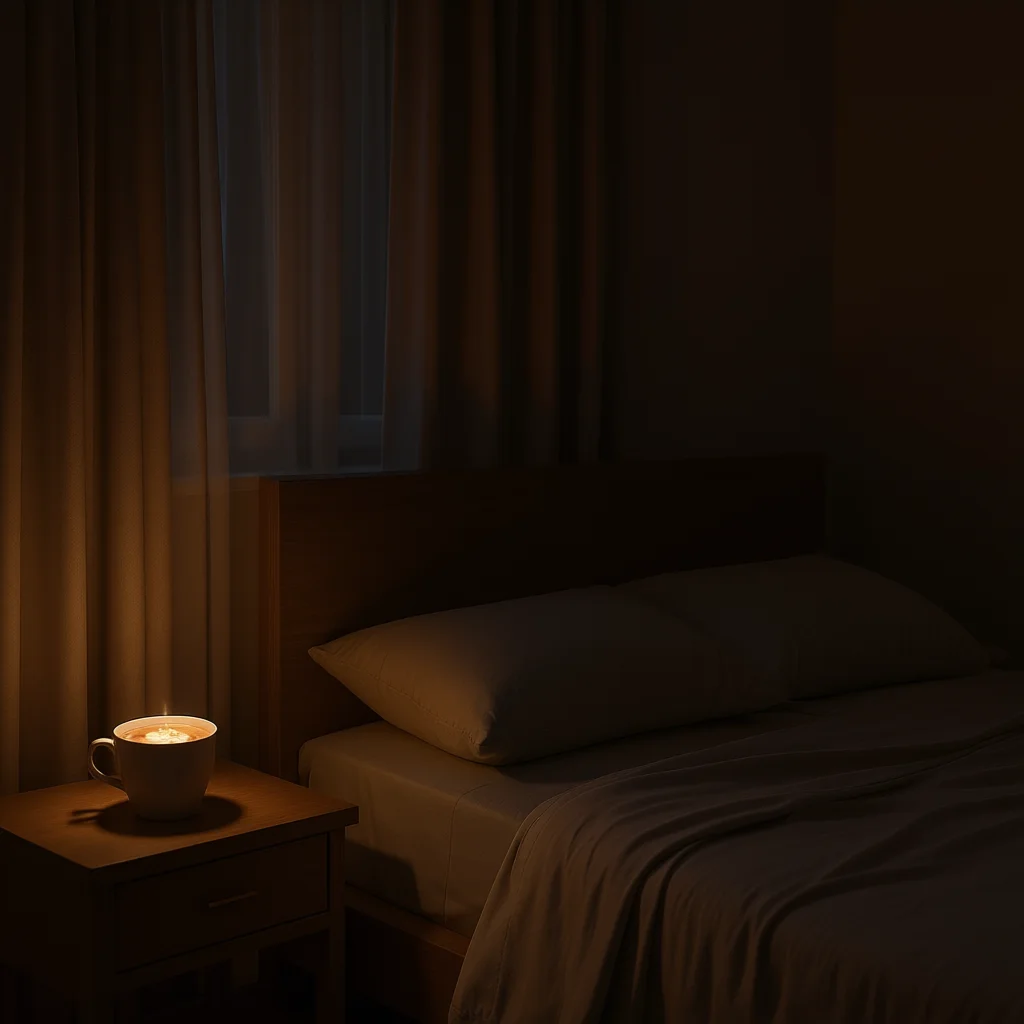 Sleep environment with nutmeg drink for better rest