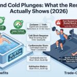 Ice baths and cold plunges research guide - Benefits: reduced muscle soreness (Cochrane review, 17 RCTs, 24-96 hours), mood lift (2022 study), lower cortisol 180 min post-immersion. Trade-off: post-workout ice baths blunt muscle growth (2019 Journal Applied Physiology, significantly less hypertrophy; 2024 meta-analysis confirms attenuated gains). Safety: cold shock response, cardiovascular strain, enter gradually. Complete cold plunge science guide 2026.