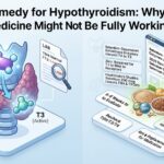 Natural remedy for hypothyroidism - T4 to T3 conversion needs selenium. Selenium-dependent deiodinase enzymes convert inactive T4 to active T3. Zinc required for T3 to bind to receptors. Studies: selenium 200 mcg lowers TSH and TPOAb in Hashimoto's. Sesame seeds (selenium, zinc, copper) + flaxseeds (omega-3, lignans, fiber) support conversion. 6-8 weeks to evaluate. Medication timing: fiber interferes with levothyroxine - 4-hour separation required. Complete thyroid support guide 2026.