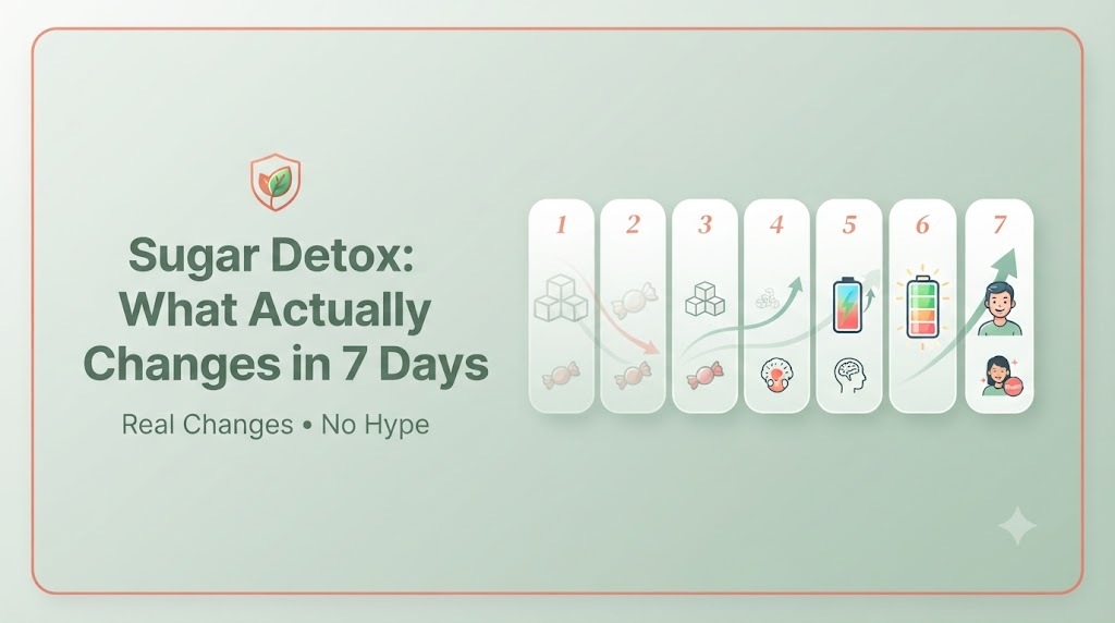 Sugar detox – what actually changes in your body in 7 days: energy, cravings, sleep and bloating