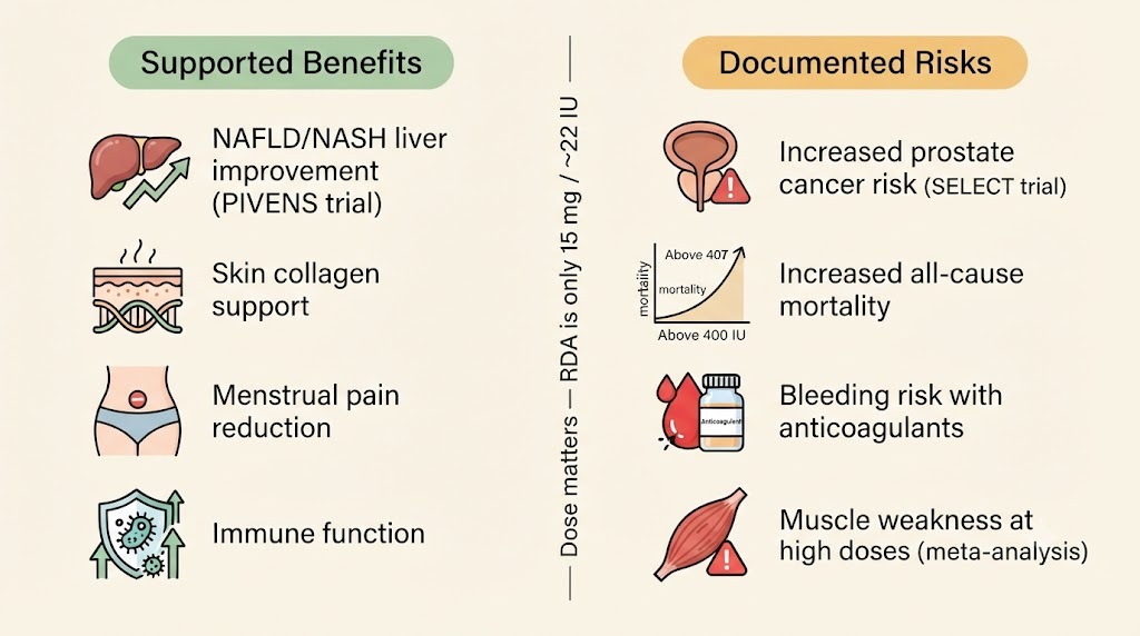 vitamin E capsule benefits and risks