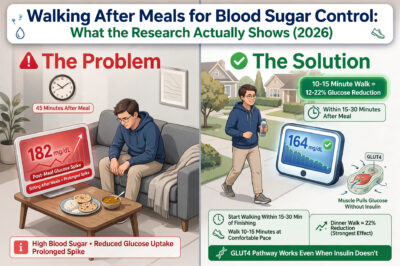 Walking After Meals for Blood Sugar Control: What the Research Actually Shows (2026)