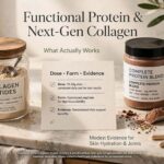 Functional protein and next-gen collagen guide explaining evidence for skin hydration joints and how to choose products